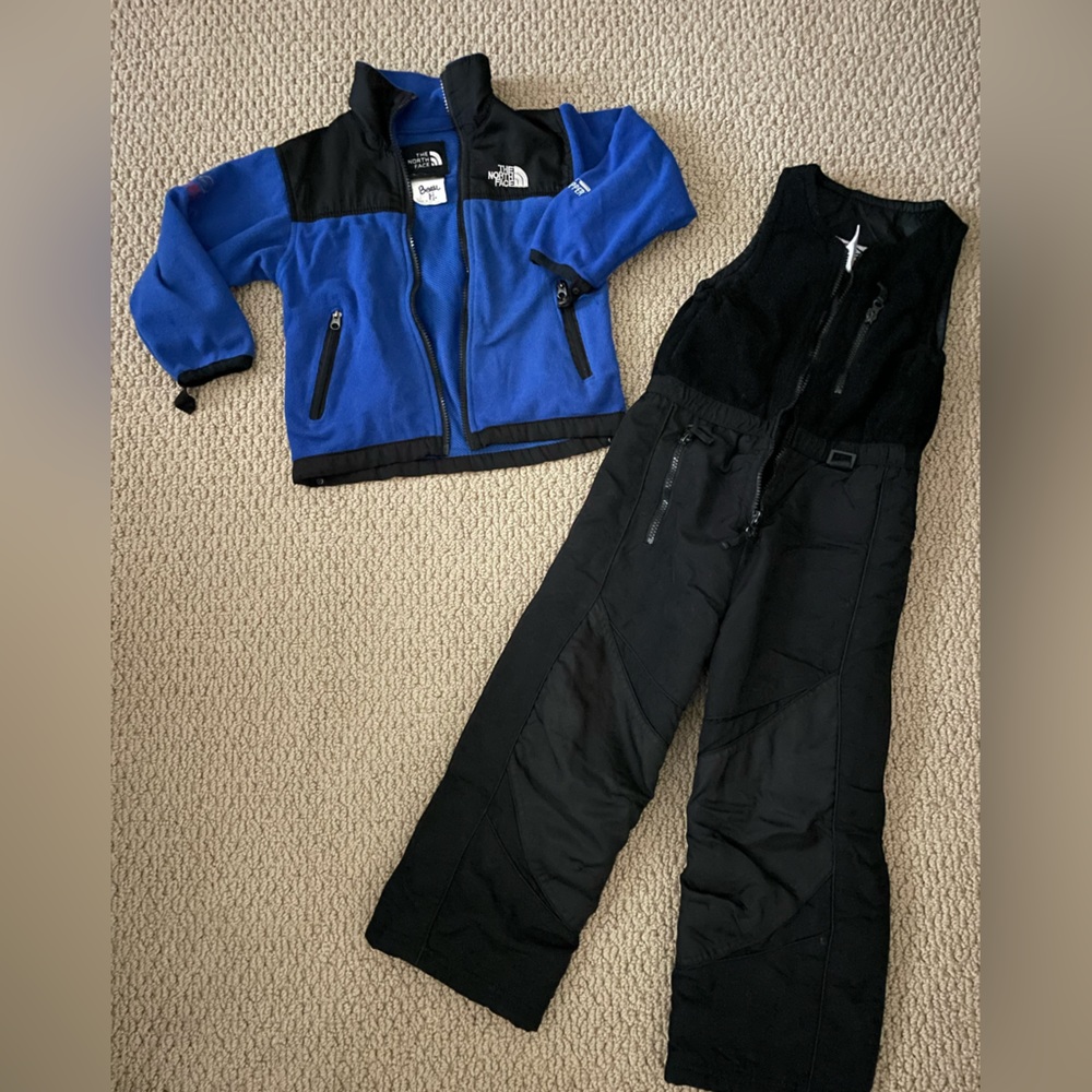 COPY - North Face kids jacket (xs) and Athletic Wear Snow Bib (4-5)